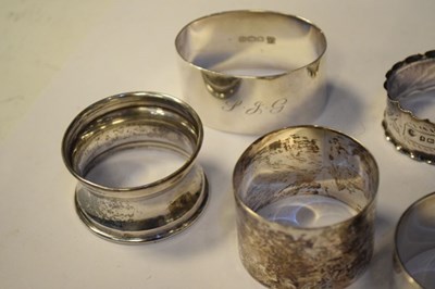 Lot 157 - Quantity of silver napkin rings