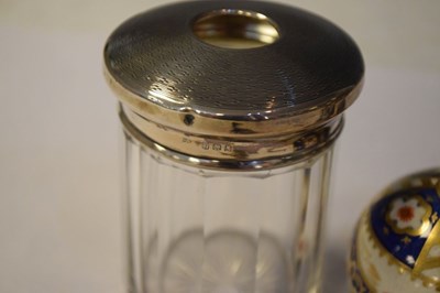 Lot 156 - Quantity of silver mounted dressing table jars etc