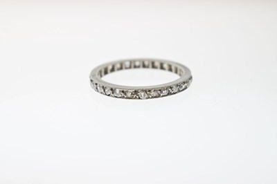 Lot 19 - Antique platinum and diamond eternity ring