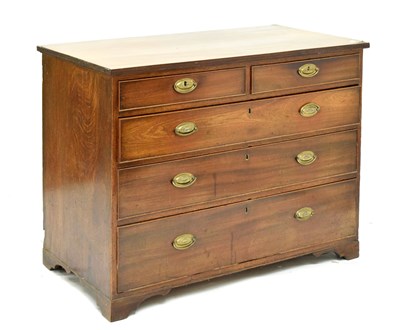 Lot 408 - Early 19th century mahogany chest of drawers