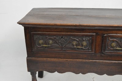 Lot 475 - Mid 18th century oak low dresser