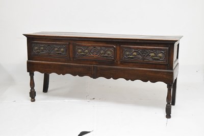 Lot 475 - Mid 18th century oak low dresser