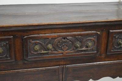 Lot 475 - Mid 18th century oak low dresser