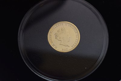 Lot 164 - Hattons of London Elizabeth II Alderney Quarter gold Sovereign
