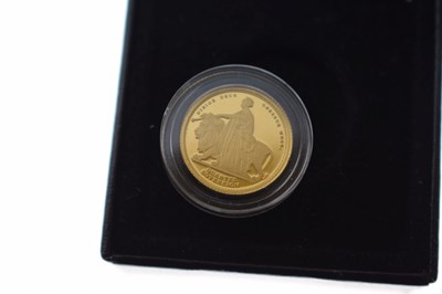 Lot 164 - Hattons of London Elizabeth II Alderney Quarter gold Sovereign