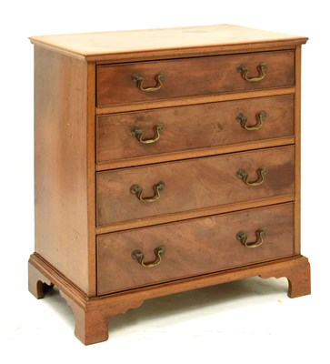 Lot 496 - Mahogany diminutive chest of four graduated drawers