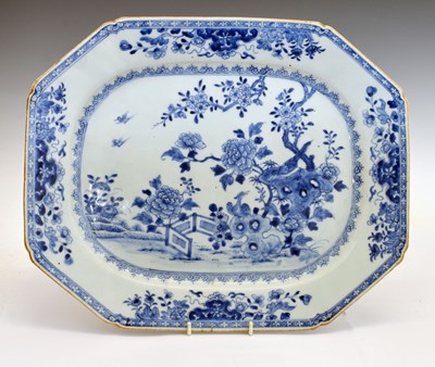 Lot 226 - 19th century Chinese export porcelain blue and white meat plate