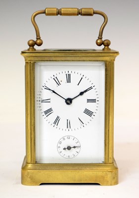 Lot 471 - Late 19th century French carriage clock