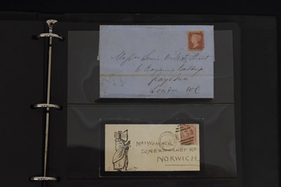 Lot 174 - Three Winsor albums of GB postage  stamps and an album of Queen Victoria envelope covers