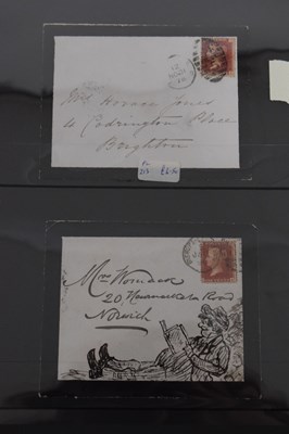 Lot 174 - Three Winsor albums of GB postage  stamps and an album of Queen Victoria envelope covers