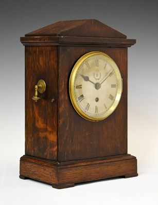 Lot 355 - F. W. Elliott - RAF oak cased 'Officer's Mess' clock