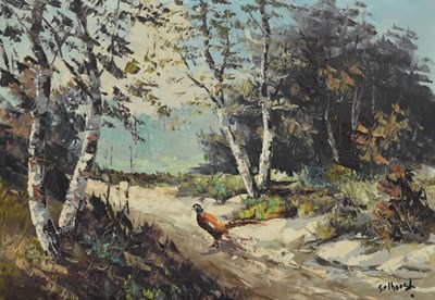 Lot 399 - Adrianus Wilhelmus Selhorst (Dutch, 1916-1987) - Oil on canvas - 'Forest Pheasant'