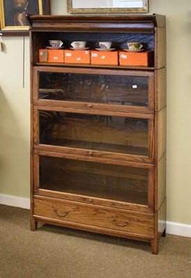 Lot 431 - Oak modular bookcase c.1920