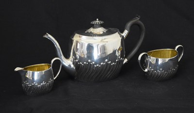 Lot 150 - Victorian three-piece tea set