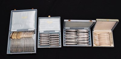 Lot 206 - Matched set of Belgium silver-plated cutlery