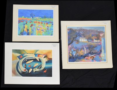 Lot 366 - Collection of signed limited edition prints, Godfrey Tonks - 'Windmill Mallorca', etc