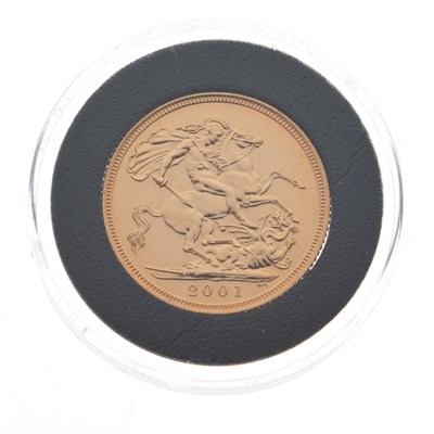 Lot 159 - Elizabeth II gold sovereign, 2001