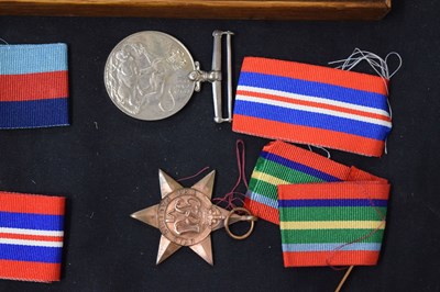 Lot 256 - Two `Second World War medal groups