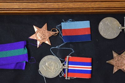 Lot 256 - Two `Second World War medal groups