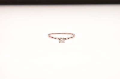 Lot 5 - Single stone Canadian diamond ring 9ct white gold ring