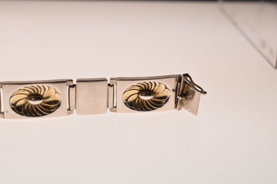 Lot 46 - Georg Jensen silver parcel gilt bracelet, No.56A