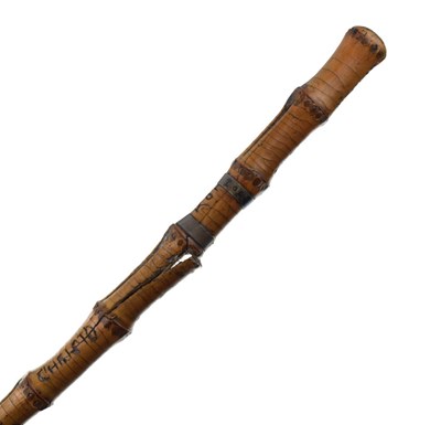 Lot 205 - Boer War inscribed cane