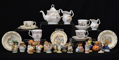 Lot 304 - Group of twelve Beswick Beatrix Potter figures, Royal Doulton Bunnykins, etc