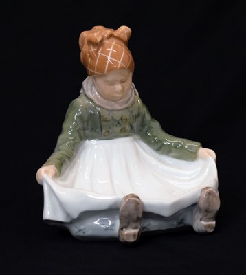 Lot 328 - Royal Copenhagen seated 'Fanoe girl' No.1315 by Lottie Benter