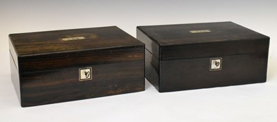 Lot 224 - Two Victorian sewing/work boxes