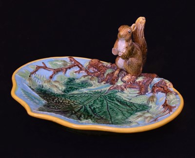 Lot 327 - George Jones majolica nut dish