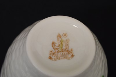 Lot 300 - Belleek tower centrepiece 223/800 and a quantity of teawares