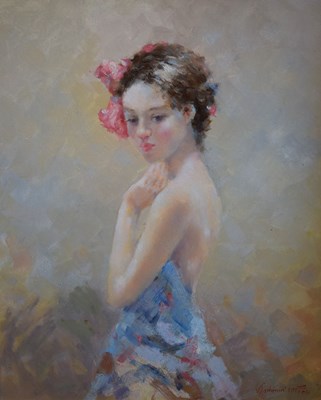 Lot 568 - Vladimir Petrov - Oil on canvas - Portrait