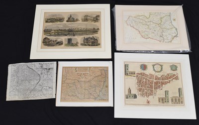 Lot 342 - Quantity of unframed maps