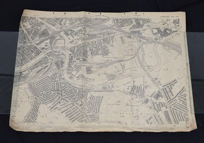 Lot 343 - Quantity of late 19th/early 20th century unframed ordnance survey maps