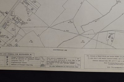 Lot 398 - Quantity of approximately 25 early to mid 20th century ordnance survey maps