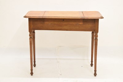 Lot 504 - Early 20th century Britisher oak metamorphic writing table/desk