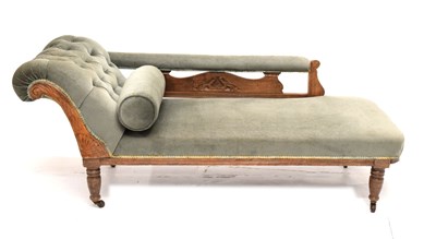 Lot 502 - Late 19th/early 20th century button back chaise longue