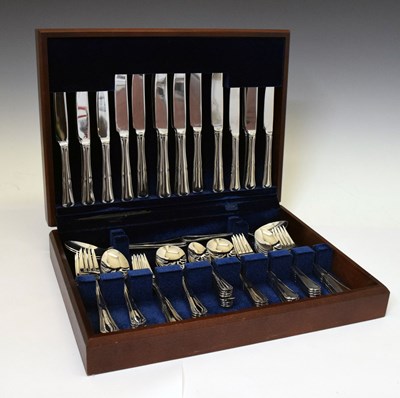 Lot 543 - Cased eight person canteen of Dubarry pattern cutlery