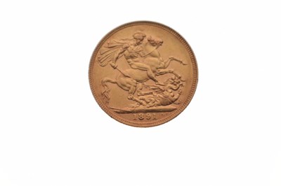 Lot 156 - Queen Victoria gold sovereign 1891