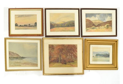 Lot 402 - Richard Joyce (1873-1931) - Six watercolours - North Wales landscapes