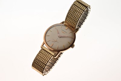 Lot 100 - Longines - Gentleman's yellow metal cased wristwatch