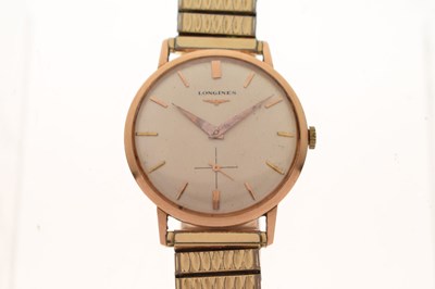 Lot 100 - Longines - Gentleman's yellow metal cased wristwatch