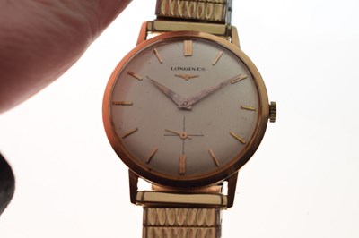 Lot 100 - Longines - Gentleman's yellow metal cased wristwatch