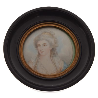 Lot 352 - 19th century portrait miniature after Sir Joshua Reynolds