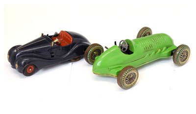 Lot 245 - Mettoy diecast racing car, together with a Schuco Examico 4001 clockwork car