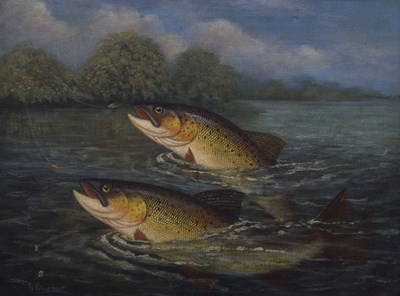 Lot 293 - Arthur Rowland Knight (1845-1914) - Oil on canvas - Taro Trout