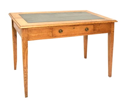 Lot 579 - Early 20th Century oak desk fitted with one drawer