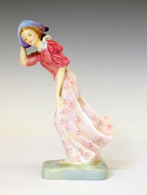 Lot 321 - Royal Doulton - 'Windflower' porcelain figure