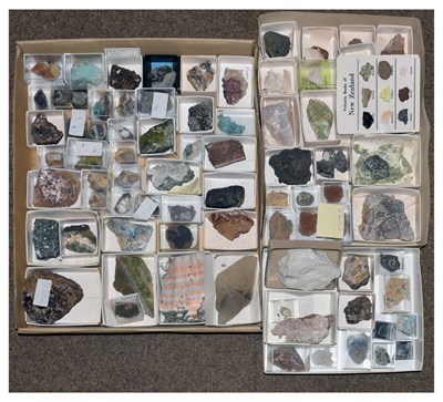 Lot 210 - Approximately seventy geology specimens of rocks, crystals, etc