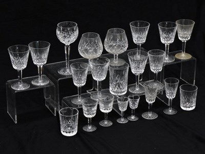 Lot 284 - Quantity of 'Lismore' pattern Waterford cut crystal glass